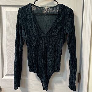 Long sleeve Burnout Body Suit